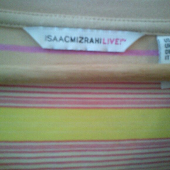 Isaac Mizrahi Live Striped Top Size 1X - Picture 6 of 6
